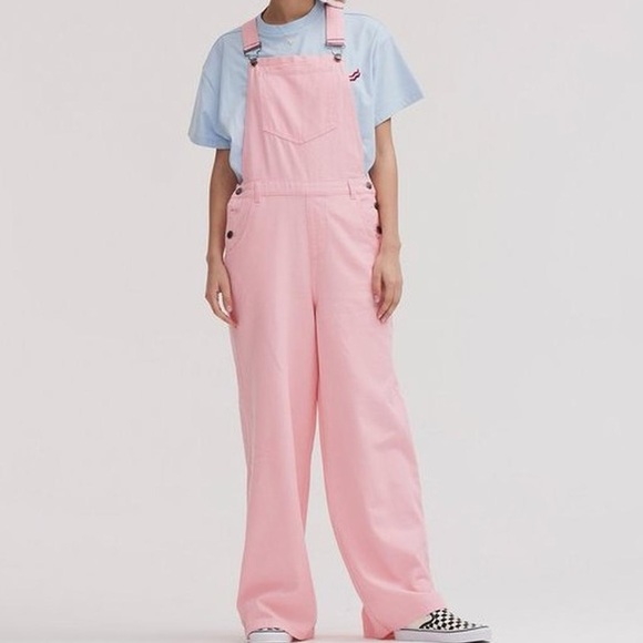 Lazy Oaf Pink Dungarees / Overalls Size Small - Picture 1 of 5